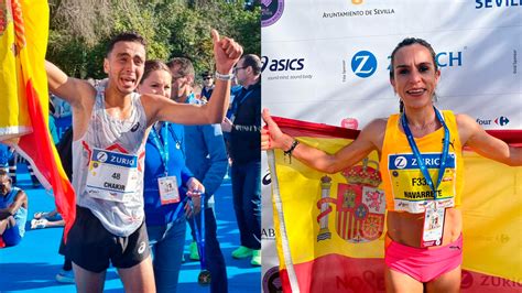 Navarrete y Chakir campeones de España de maratón en Sevilla RFEA