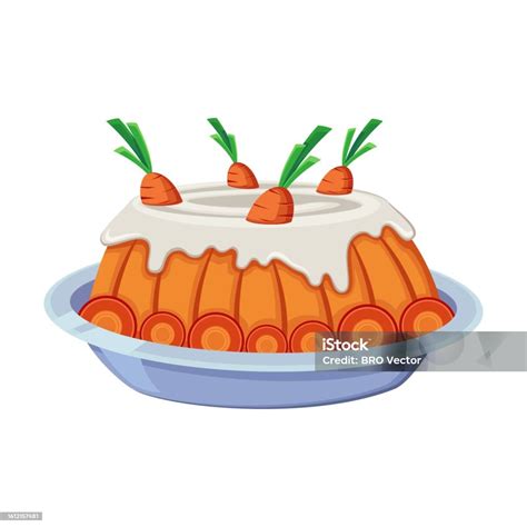 carrot cake illustration stock illustration  image  cake