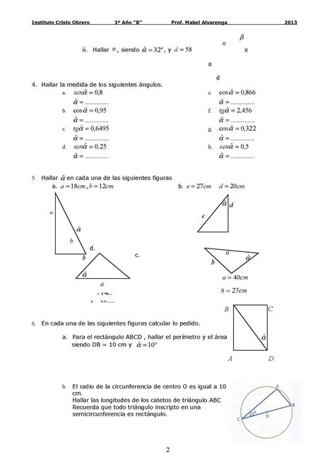 Trabajo Práctico Razones Trigonométricas Calameo Downloader