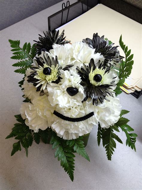 Panda Flower Arrangement Ikebana Flower Arrangement Flower