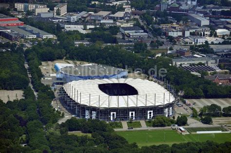 Hamburg Aus Der Vogelperspektive Stadion Imtech Arena Des Hamburger