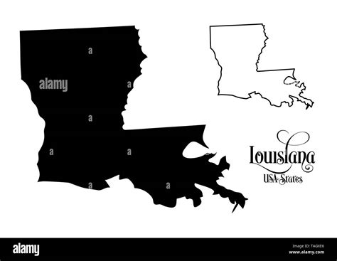 Tipografia Della Mappa Della Louisiana Immagini E Fotografie Stock Ad