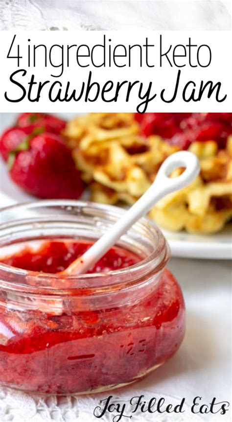 Keto Strawberry Jam Sugar Free Low Carb Easy Only 4 Ingredients