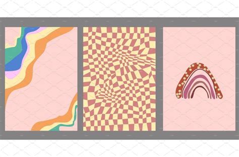 Minimal Abstract Posters Set Swiss Abstract Poster Retro Poster