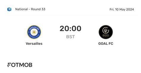 Versailles Vs Goal Fc Live Score Predicted Lineups And H2h Stats