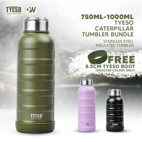 Original Tyeso Tumbler Large Capacity Vacuum Insulated Water Bottle