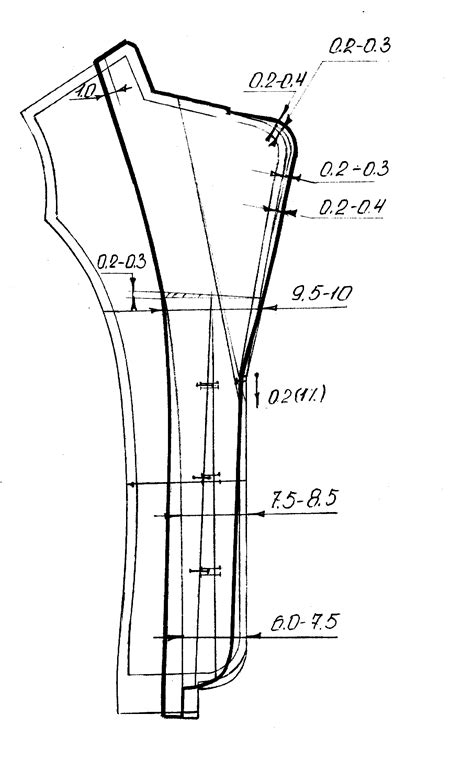 3 Построение основных и производных лекал деталей верха