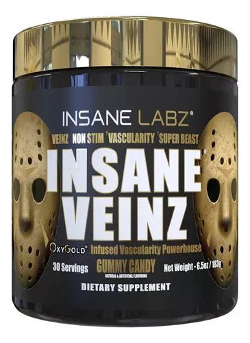 Pre Entreno Insane Labz Insane Veinz Gold 30 Servicios Sabor Gummy