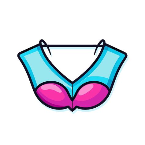 Se Muestra Un Bikini Azul Con Ribete Rosa Y Azul Vector Premium