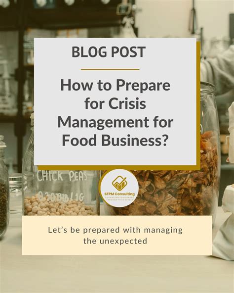 prepare  crisis management  food business