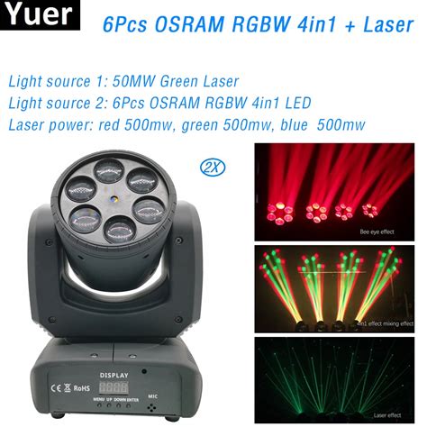 Pcs Lot Rgbw In Led Eyes Moving Head Light Dmx Rgb Laser Light