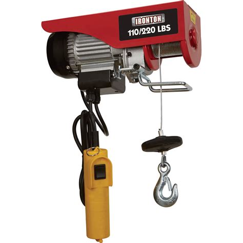 Ironton Double Line Electric Hoist — 110-lb. Single Line/220-lb. Double