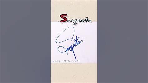sangeetaperfect signature ideas  youstarsssignatureartist