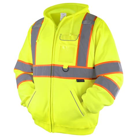 Snapklik.com : TICONN Safety Hoodie Jacket, High Vis Reflective Safety