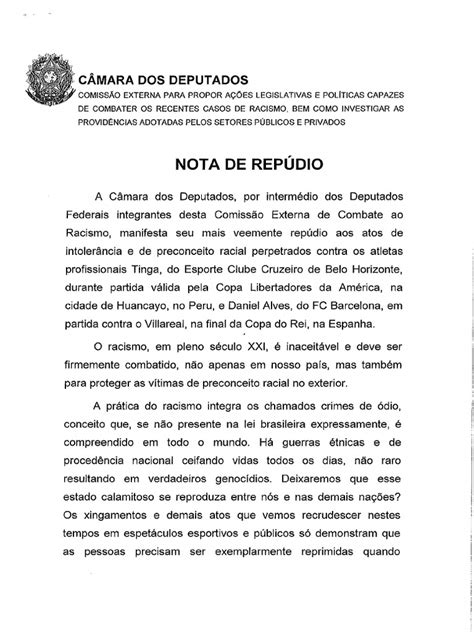 O Que Significa Nota De Repúdio