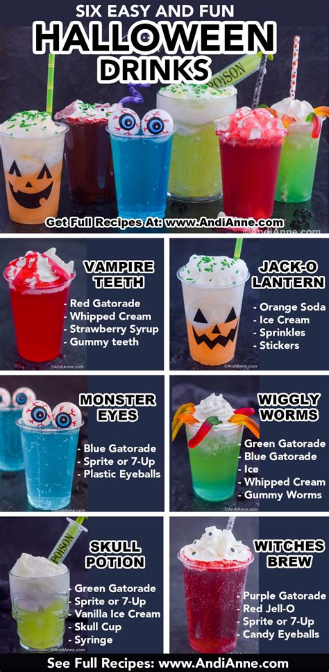 6 Easy Halloween Party Drinks: Great for kids. | Eten recepten, Lekker