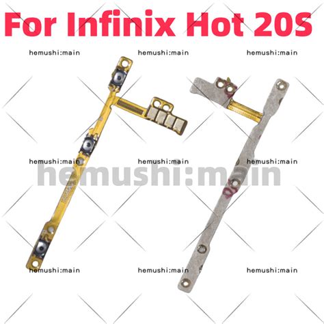 Switch Power ON OFF Key Mute Volume Button Ribbon Flex Cable For Infinix Hot 20S Replacement