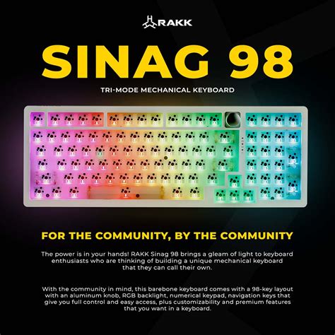 Rakk Sinag Tri Mode Rgb Universal Hot Swap Tri Mode Wireless Mechanical Keyboard Shopee
