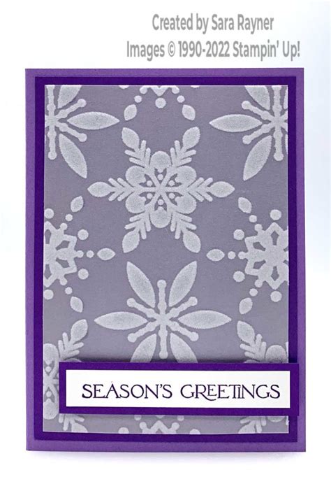 Tutorial For Simple Snowflake Card Saras Crafting And Stamping Studio