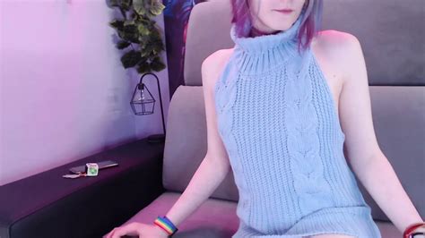 Cute Tgirl In Erotic Sweater Show Herself And Jerk Off Shemale Masturbation Masturbation Porn