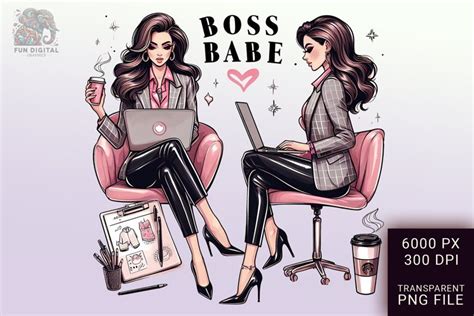 Empowering Boss Babe Png Chic Entrepreneur Art