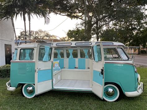 1968 Teal Vw Bus Deluxe Samba Recreation Usa Custom Bus