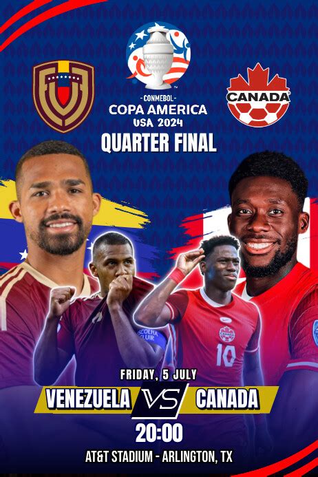 Copa America 2024 Venezuela Vs Canada Template Postermywall