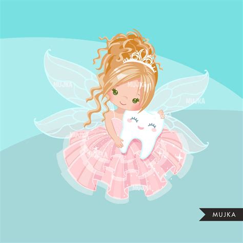 tooth fairy clipart cute fairy character graphics angel etsy canada