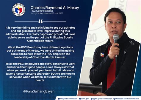 Philippine Sports Commission On Twitter Psc Commissioner Charles