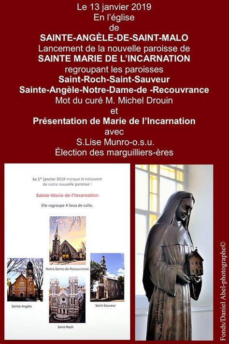 Le Janvier En L Glise De Sainte Ang Le De Saint Malo Lancement