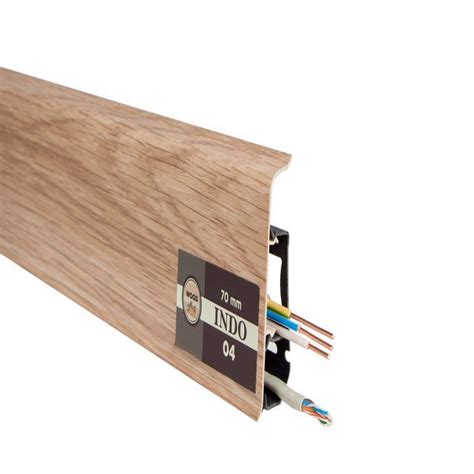 Плинтус Arbiton Indo 70 мм ПВХ 04 Дуб Лингбург купить в Москве