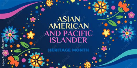 Asian American and Pacific Islander Heritage Month. Vector banner for ...