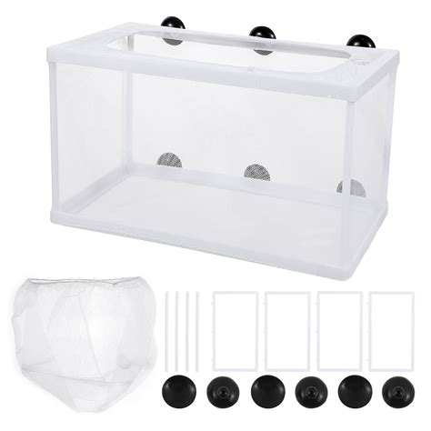 POPETPOP 2pcs Fish Breeder Net Big Size Fish Hatchery Breeding Box With