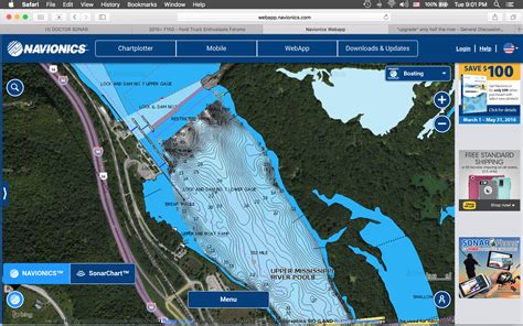 Navionics Upgrade Only Half The River Gps Mapping Gps Mapping