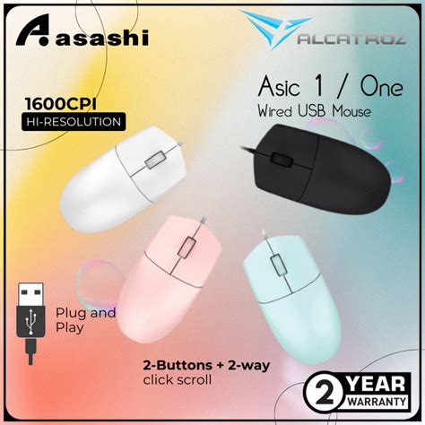 Alcatroz Asic 1 Asic One 1600 Cpi Wired Usb Mouse Lazada