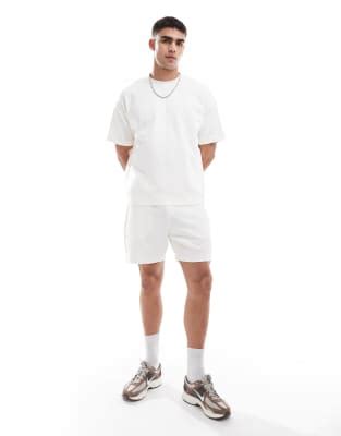 New Look Heavyweight Jersey Co Ord In Off White NUDE ASOS