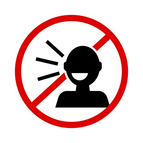 Conversation prohibited. Do not speak loudly. Vector. 34370998 Vector