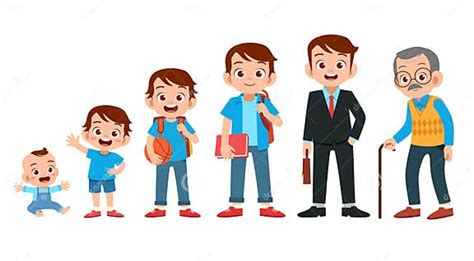 man grow life cycle stock illustration illustration  maturity
