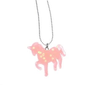 Unicorn Star Glitter Necklace Hot Pink Light Pink Lilac White Light Blue Etsy