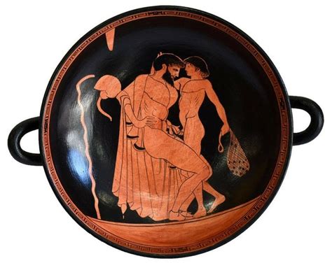 Homoerotic Scene Between Two Males Of Different Ages Red Figure Small