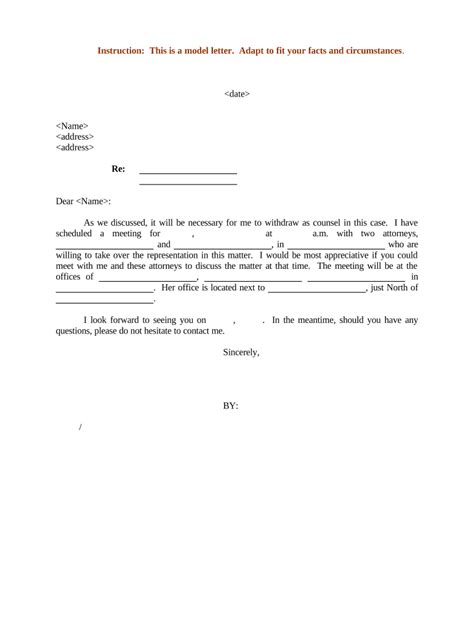 Letter Withdrawal Counsel Doc Template PdfFiller