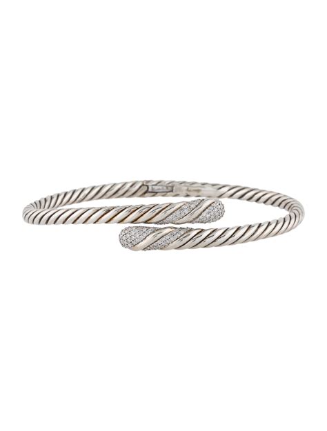 David Yurman Mutlistone Renaissance Cuff Bracelet 14K Yellow Gold