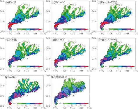The 24‐h Accumulated Precipitation Unit Mm Over Guangdong Province