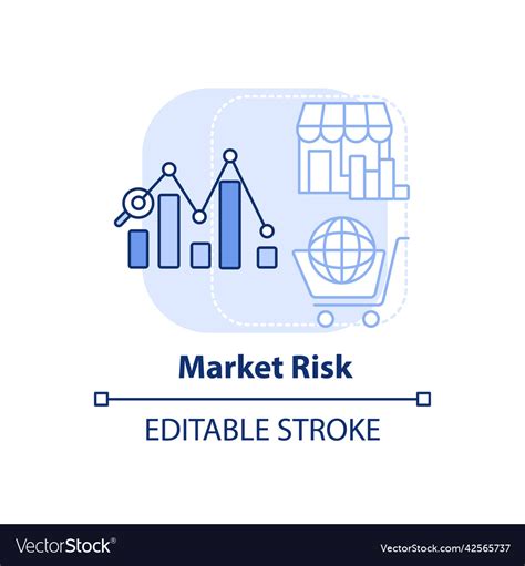 Market Risk Light Blue Concept Icon Royalty Free Vector