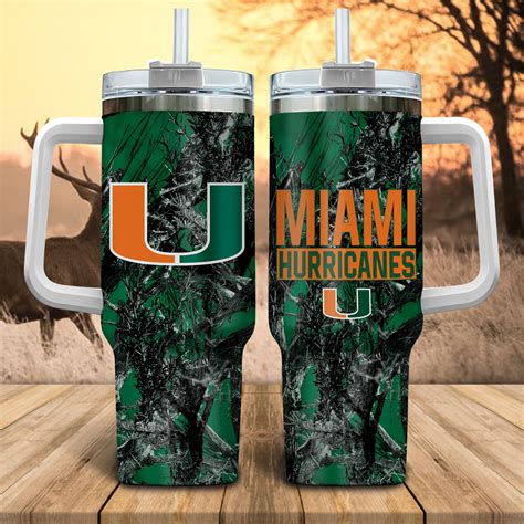 Miami Hurricanes NCAA Hunting Custom Stanley Cup 40 oz 30 oz Tumbler