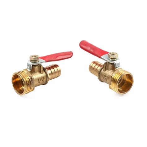 Pcs Brass Air Ball Valve Shut Off Switch G Male To Hose Barb