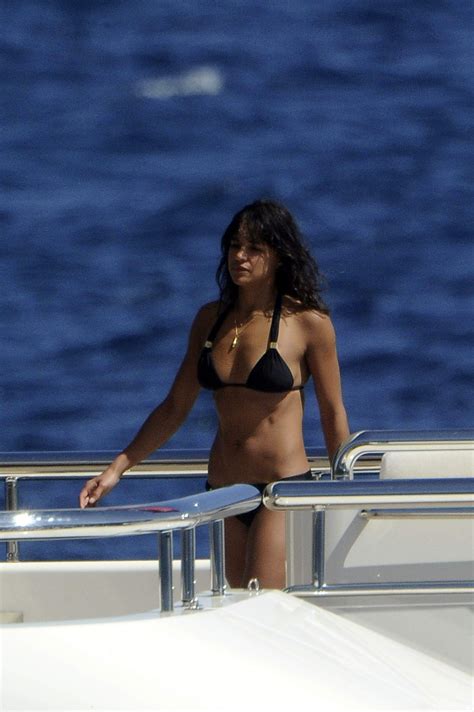 MICHELLE RODRIGUEZ In Bikini At A Yacht In Sardinia HawtCelebs