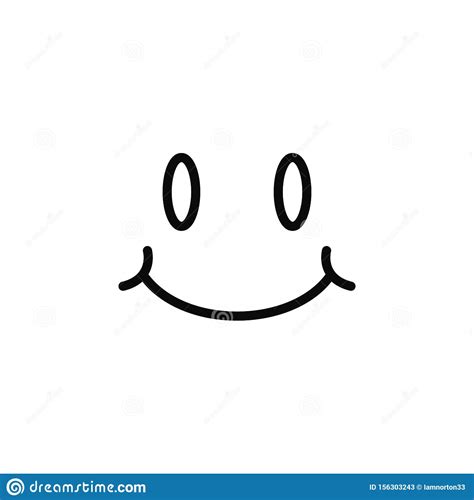 Ligeramente Sonriente Icono Facial LÃnea Delgada Simple Contorno