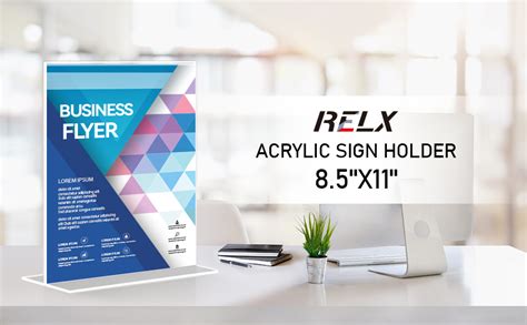 Amazon Relx Acrylic Sign Holder 8 5 X 11 Plastic Frame Flyer