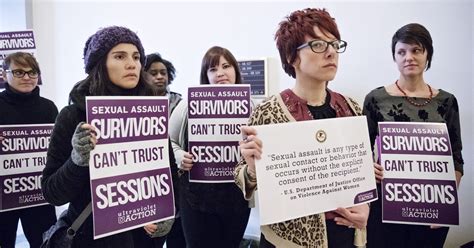 Sexual Assault Survivors Protest Jeff Sessions